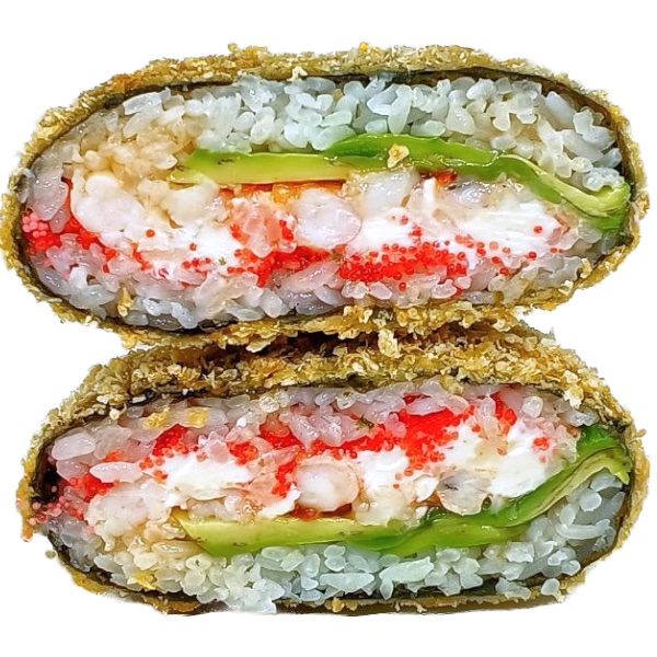 Суши бургер с креветкой